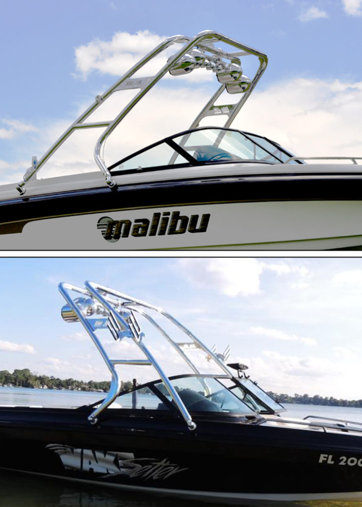 boats with big air cuda wakeboard tower in both mounting directions