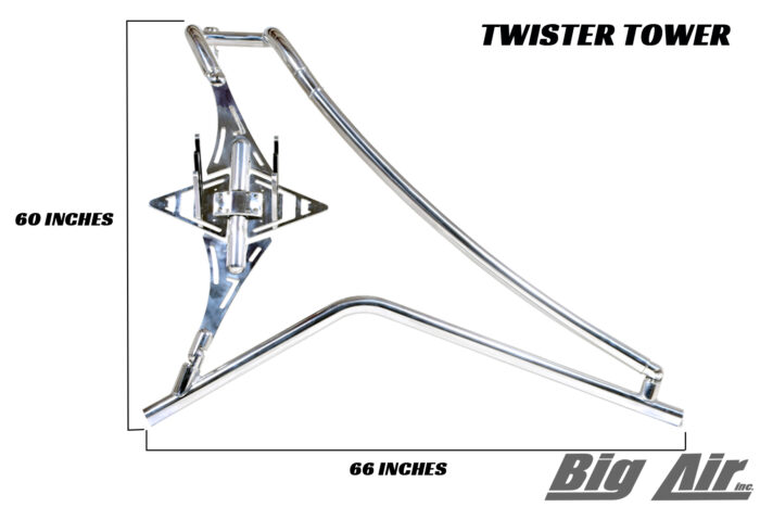 Dimensional drawing for the Big Air Twister wake tower