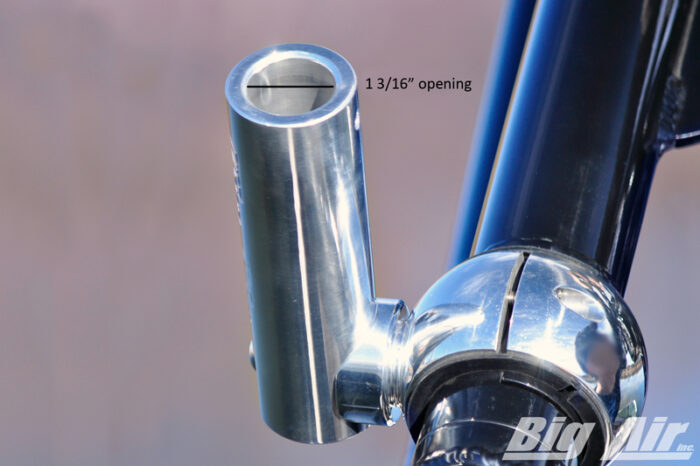 dimensional image showing opening for big air flag holder pole fitment