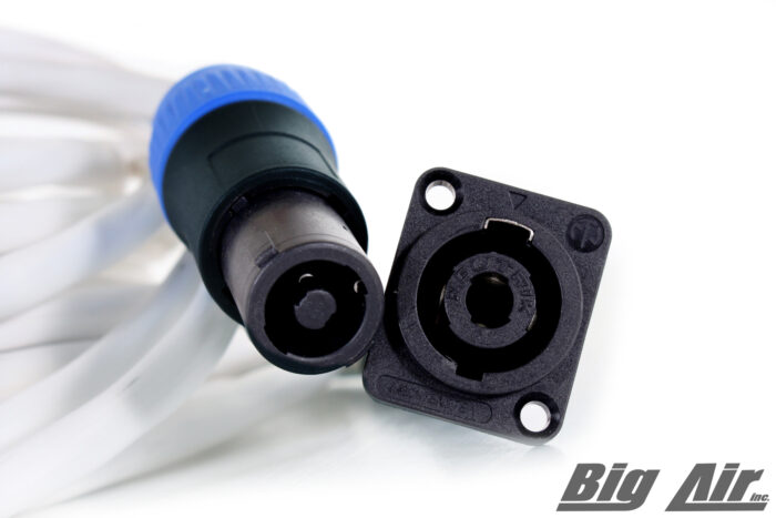 Showcasing the quick disconnect in the disconnected position on a Big Air 4-Pin wiring harness