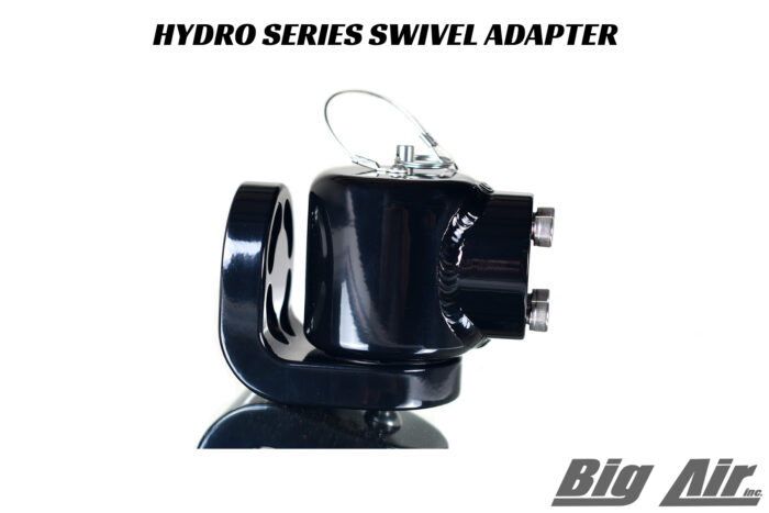 Big Air Hydro Rotating Swivel Rack Adapter in black finish option