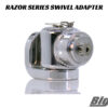 Big Air Razor Rotating Swivel Rack Adapter in polished finish option