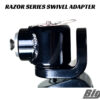 Big Air Razor Rotating Swivel Rack Adapter in black finish option