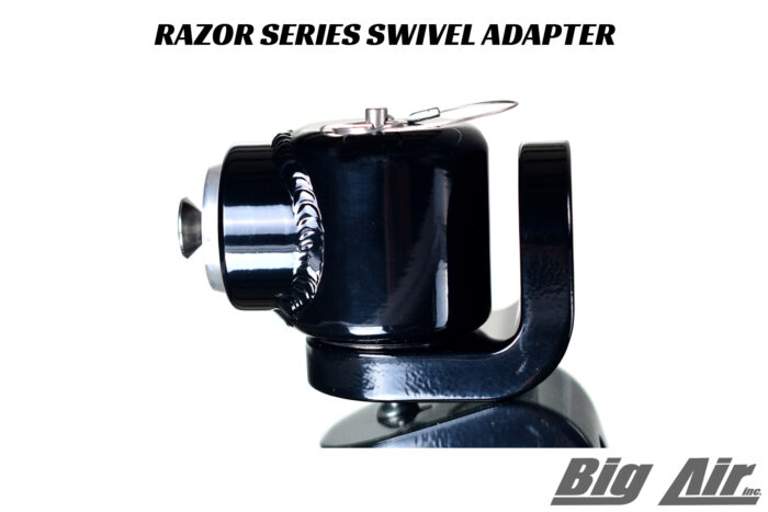 Big Air Razor Rotating Swivel Rack Adapter in black finish option