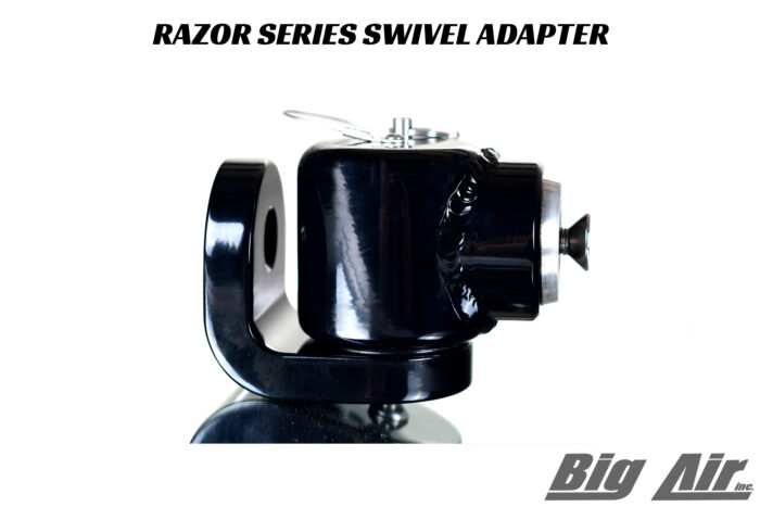 Big Air Razor Rotating Swivel Rack Adapter in black finish option