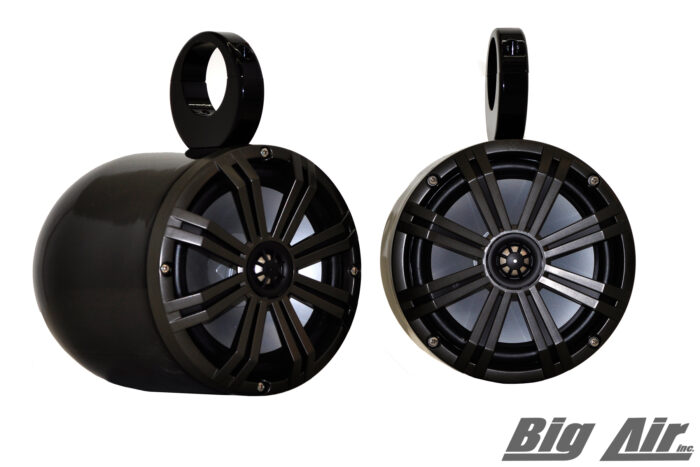 black non-led big air bullet wake tower speakers