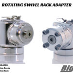 Big Air Razor and Hydro Rotating Swivel Rack Adapter in polished finish
