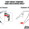 location for long shoulder bolt on Big Air Wave and Twister Towers