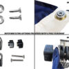 showcasing the provided mounting hardware and options that are included with the Big Air Flag Pole.