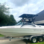 customer testimonial image of a 1997 Wellcraft Eclipse boat with a Big Air Vapor tower and Super Shadow Bimini