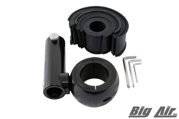 Product image of the Big Air Universal Flag Holder in the black finish with included liner set and hardware