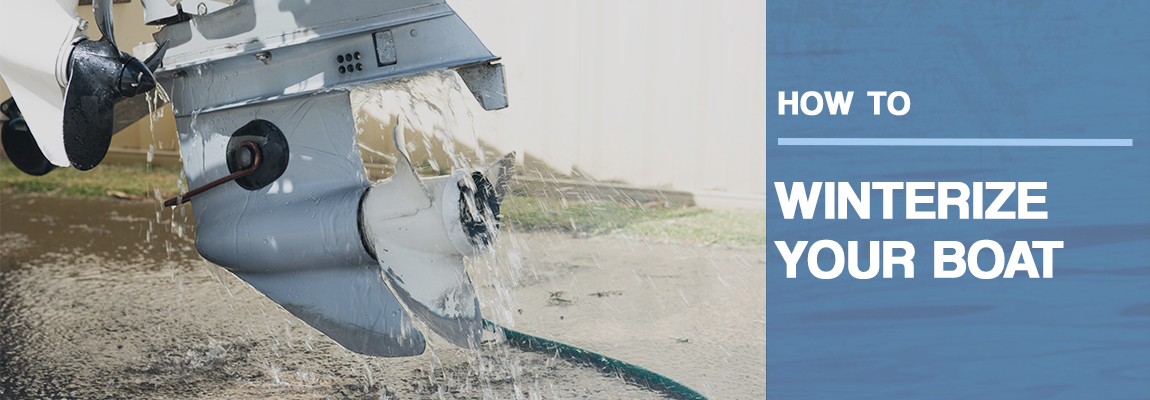 water draining over a prop on the back of the boat - title image for a blog post