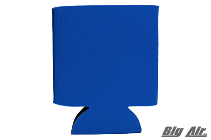 back view of the blue collapsible can koozie